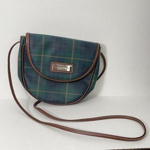 Capezio Green Plaid Crossbody Purse
